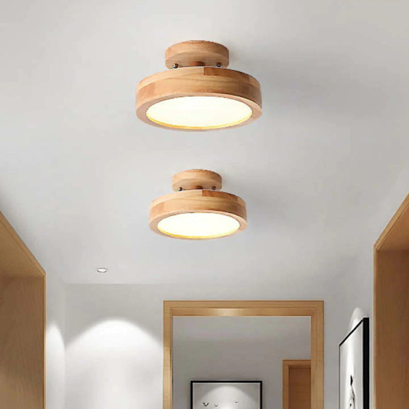 Nordelle LED-Deckenleuchte – Holz