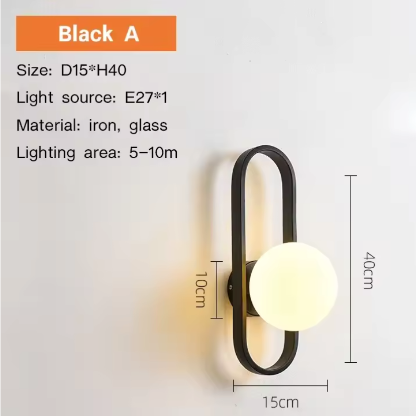Camille LED-Wandleuchte – Glas