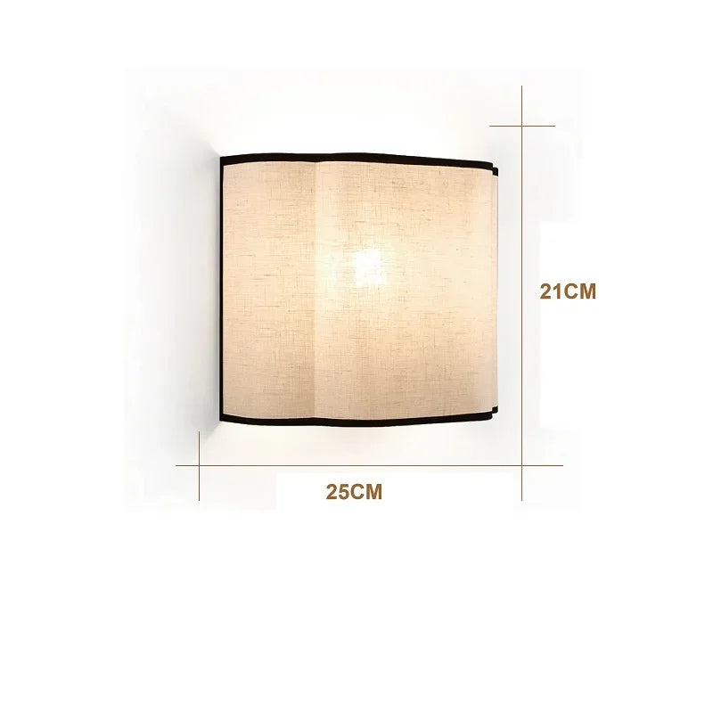 French LED-Wandleuchte – Stoffschirm