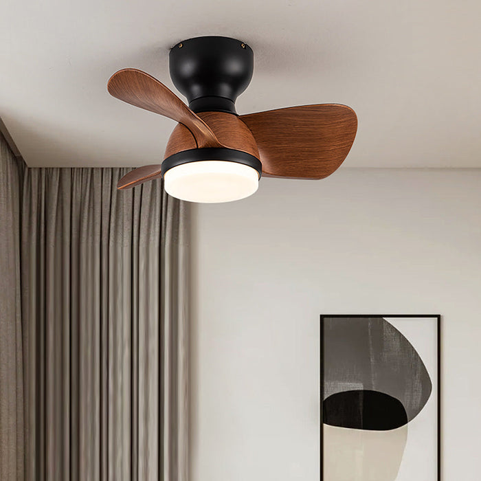 Holz-Deckenventilator mit Licht – Holz