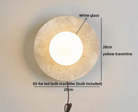 Travertine LED-Wandleuchte – Ausgewähltes Lichtdesign