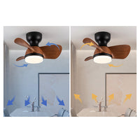 Holz-Deckenventilator mit Licht – Holz