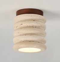 Travertine Deckenleuchte – Wabi-Sabi-Design