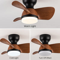 Holz-Deckenventilator mit Licht – Holz