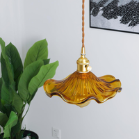 Blumen-Pendelleuchte – Glas