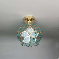 Blumen-Deckenleuchte – Glas