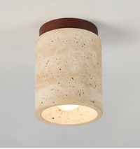 Travertine Deckenleuchte – Wabi-Sabi-Design