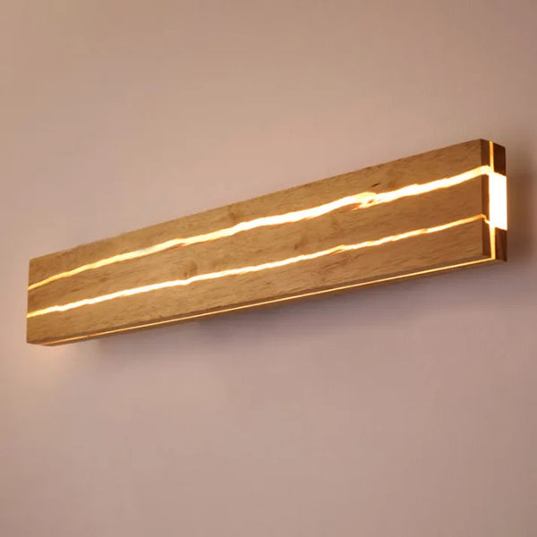 TimberCrevice LED-Wandleuchte – Holz