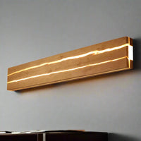 TimberCrevice LED-Wandleuchte – Holz