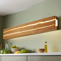 TimberCrevice LED-Wandleuchte – Holz