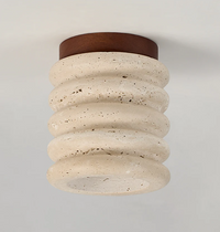 Travertine Deckenleuchte – Wabi-Sabi-Design