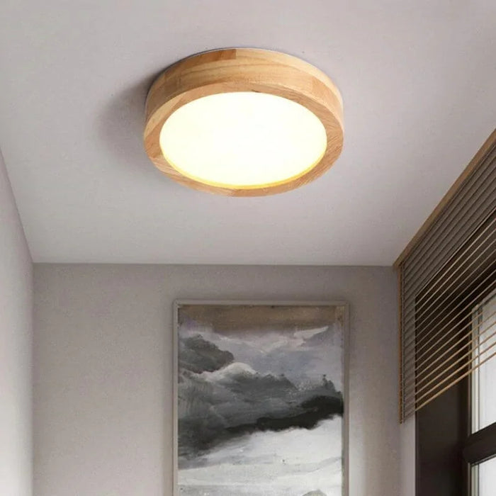 Holz-LED-Deckenleuchte – Holz