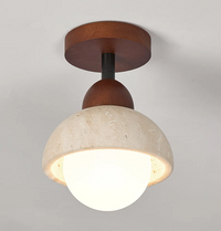 Travertine Deckenleuchte – Wabi-Sabi-Design
