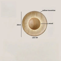 Travertine LED-Wandleuchte – Ausgewähltes Lichtdesign