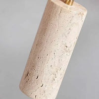 Travertine LED-Deckenleuchte – Holz