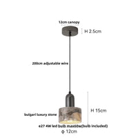 Travertine LED-Pendelleuchte – Skandinavisches Design