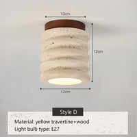 Travertine Deckenleuchte – Wabi-Sabi-Design