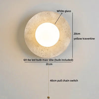 Travertine LED-Wandleuchte – Ausgewähltes Lichtdesign