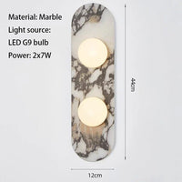LED-Wandleuchte – Marmor