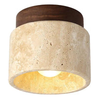 Travertine Deckenleuchte – Wabi-Sabi-Design