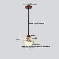 Travertine LED-Pendelleuchte – Skandinavisches Design