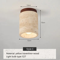 Travertine Deckenleuchte – Wabi-Sabi-Design