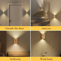 NordVale LED-Wandleuchte – Holz