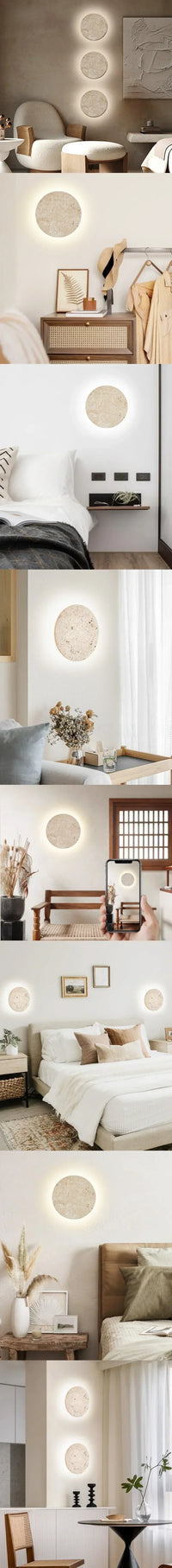 Travertine LED-Wandleuchte – Ausgewähltes Lichtdesign