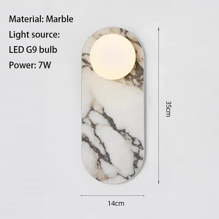 LED-Wandleuchte – Marmor