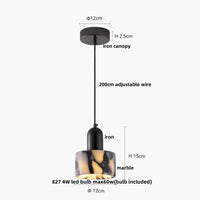 Travertine LED-Pendelleuchte – Skandinavisches Design