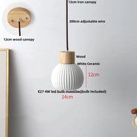 Holz-LED-Pendelleuchte – Holz