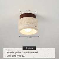 Travertine Deckenleuchte – Wabi-Sabi-Design