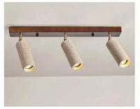 Travertine LED-Deckenleuchte – Holz