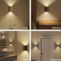 NordVale LED-Wandleuchte – Holz