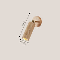 Travertine LED-Deckenleuchte – Holz
