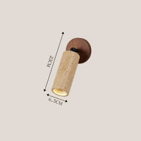 Travertine LED-Deckenleuchte – Holz