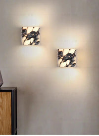 MarbleAura LED-Wandleuchte – Marmor
