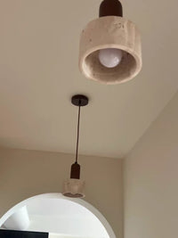 Travertine LED-Pendelleuchte – Skandinavisches Design
