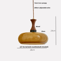 AmberGlow LED-Pendelleuchte – Vintage-Stil