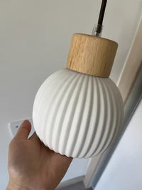 Holz-LED-Pendelleuchte – Holz