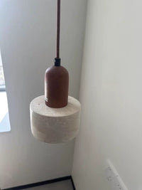 Travertine LED-Pendelleuchte – Skandinavisches Design