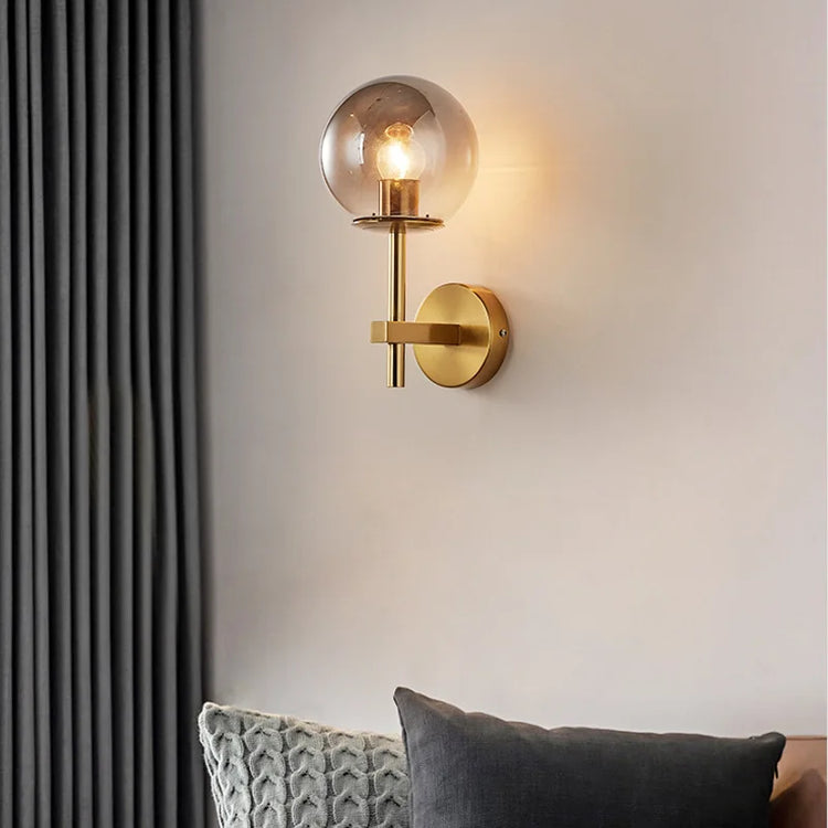 AuroraSphere LED-Wandleuchte – Glas