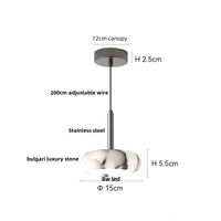 Travertine LED-Pendelleuchte – Skandinavisches Design