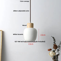 Holz-LED-Pendelleuchte – Holz