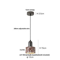 Travertine LED-Pendelleuchte – Skandinavisches Design