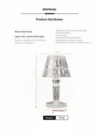 LED-Tischleuchte – Kristall