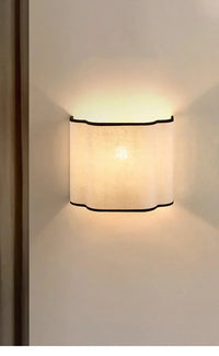 French LED-Wandleuchte – Stoffschirm