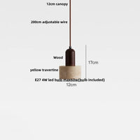 Travertine LED-Pendelleuchte – Skandinavisches Design