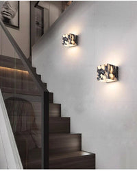MarbleAura LED-Wandleuchte – Marmor