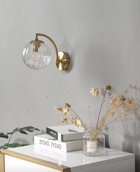 LustreGlow LED-Wandleuchte – Glas